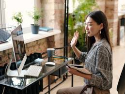 Female leader businesswoman resigning from her job