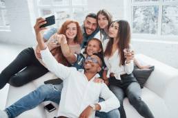 Networking, group of colleagues networking